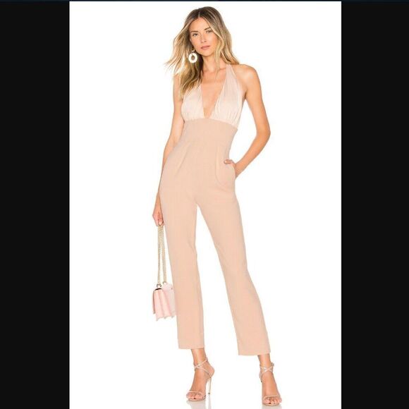 NWT Revolve x Chrissy Teigen Micah Jumpsuit in Nude | Size XXS - Picture 1 of 11